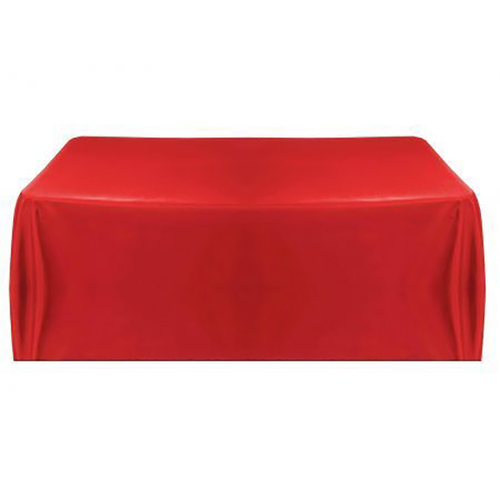 Large View 152x320cm Polyester Tablecloth - Red Trestle 