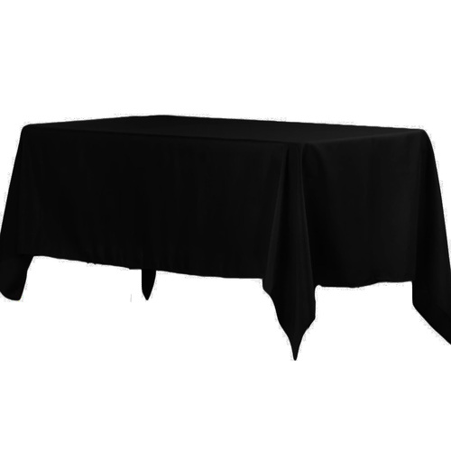 Large View 182x305cm Polyester Tablecloth  - Black Trestle 