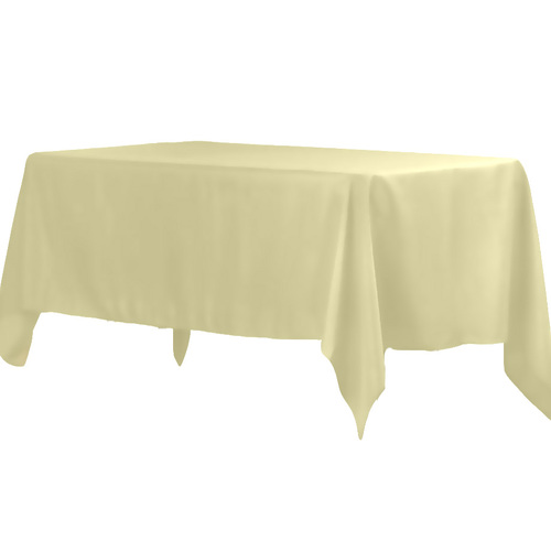 Large View 182x305cm Polyester Tablecloth - Cream Trestle 