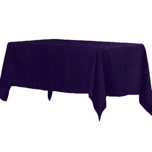 Large View 182x305cm Polyester Tablecloth - Purple Trestle 