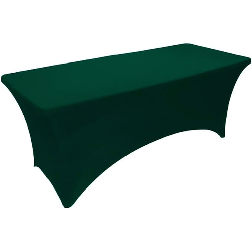 Large View 6Ft (1.8m) Hunter Green Fitted Lycra Tablecloth Cover