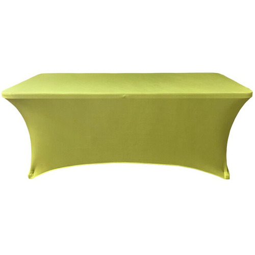 Large View 6Ft (1.8m) Green Fitted Lycra Tablecloth Cover 