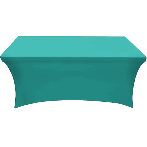 Large View 6Ft (1.8m) Turquoise Fitted Lycra Tablecloth Cover