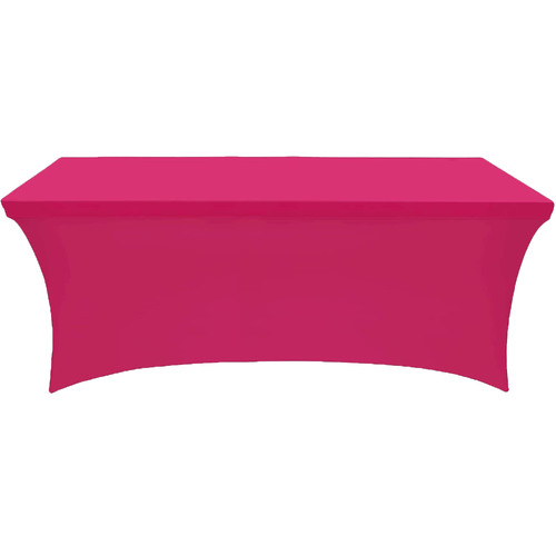 Large View 6Ft (1.8m) Fushia Fitted Lycra Tablecloth Cover 