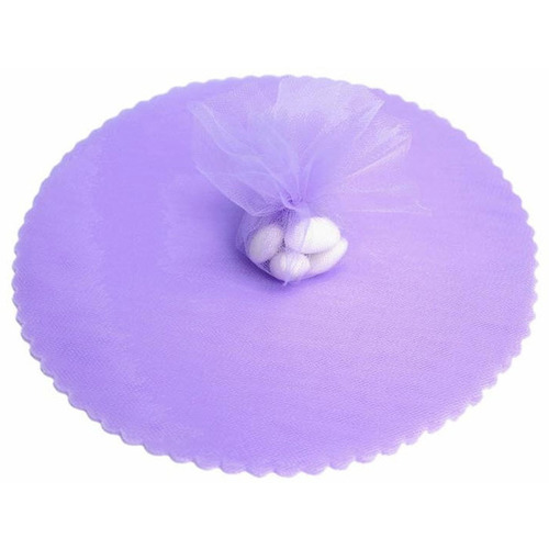 Large View 9inch Tulle Circle - Lavender - 25pk