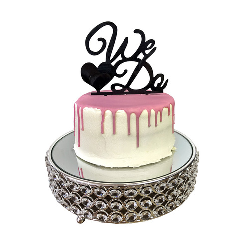 Large View Black - WE DO Acrylic Cake Topper