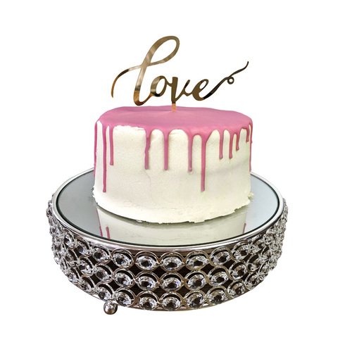 Large View Gold - LOVE Acrylic Cake Topper