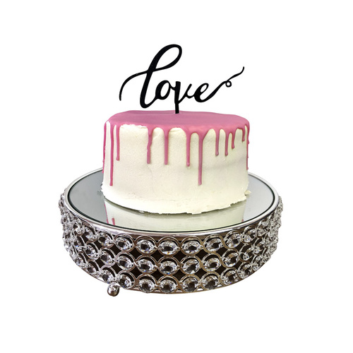 Large View Black - LOVE Acrylic Cake Topper