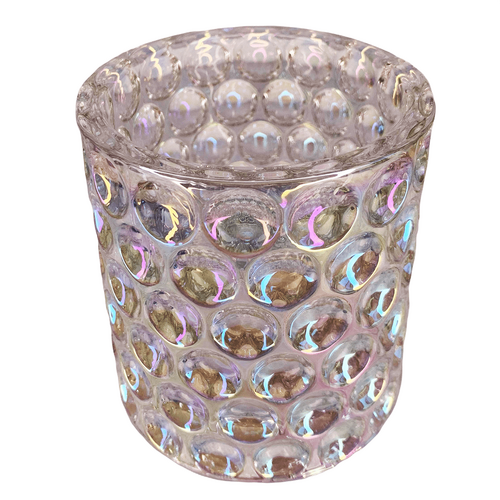 Large View 9.5cm - Clear Iridescent Finish Votive Candle Holder