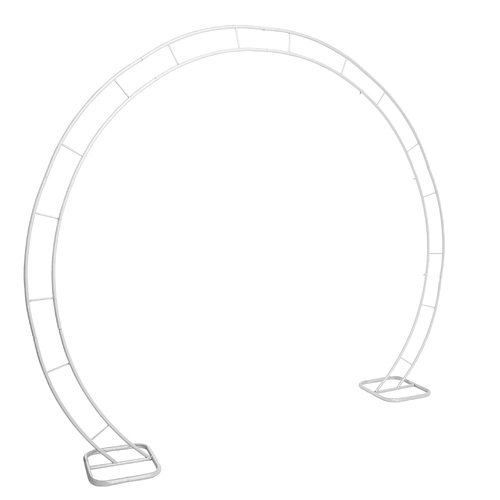 Large View 2.2m Circle wedding Arch White - Heavy Duty 2 Row open base design