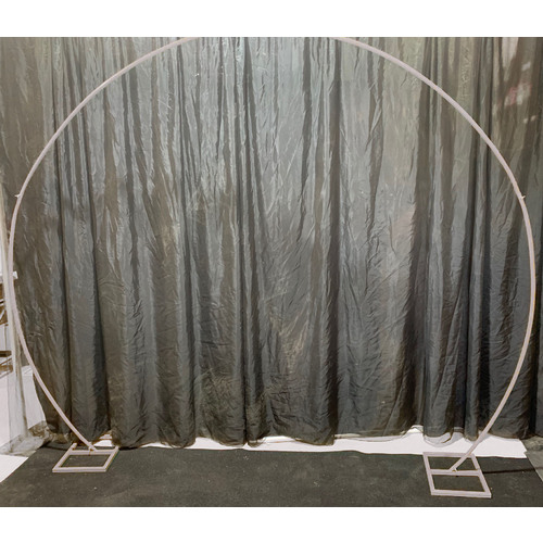 Large View 2.3m Budget Circle Balloon Arch White (FACTORY SECOND)