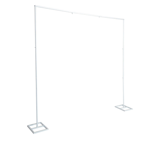 Large View 3m Square Balloon Arch/Backdrop Frame - White