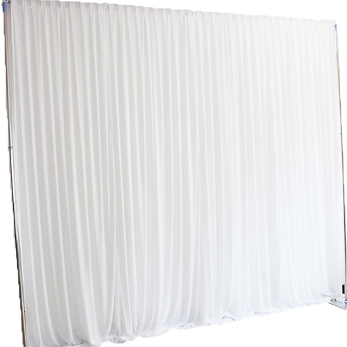 Large View 2.7m - Double Layer Sheer Backdrop Curtain - White