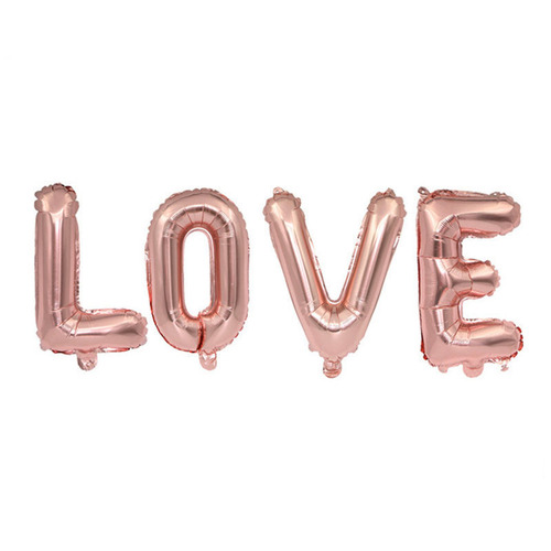 Large View Rose Gold Love Foil Balloon - 40cm tall