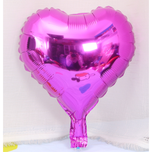 Large View 25cm Fushia Foil Heart Balloon