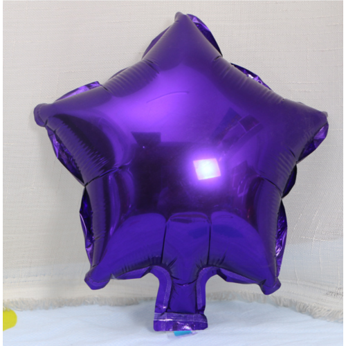 Large View 25cm Purple Foil Star Balloon