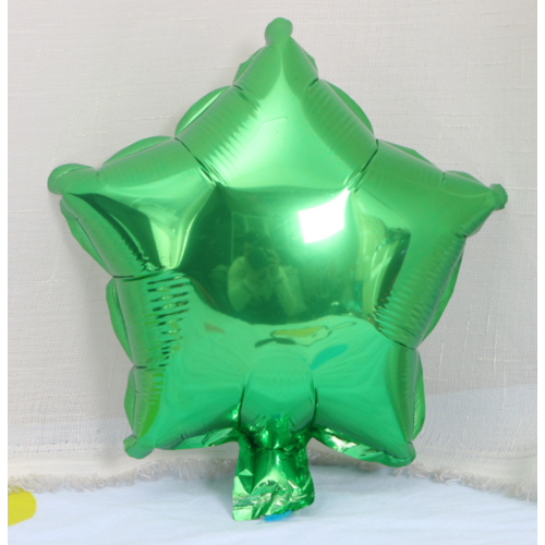 Large View 25cm Green Foil Star Balloon