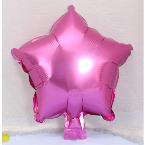 Large View 25cm Pink Foil Star Balloon