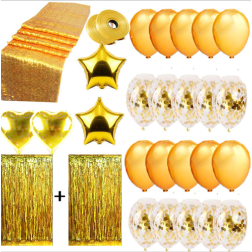 Large View Gold Birthday/Party Decorating Kit 