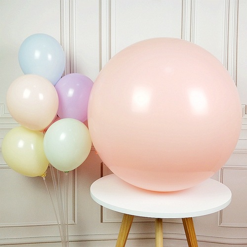 Large View 90cm (36") Pastel Macaroon Giant Balloon - Orange