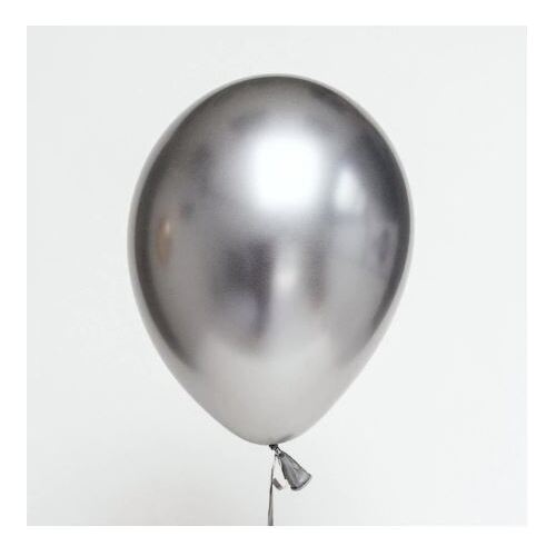 Large View 10pcs - 30cm (12")  Metallic Latex Balloons Silver