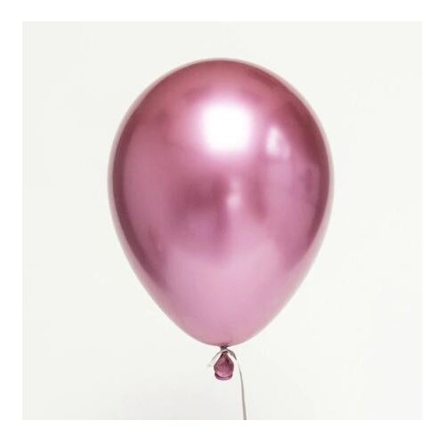 Large View 10pcs - 30cm (12")  Metallic Latex Balloons Pink