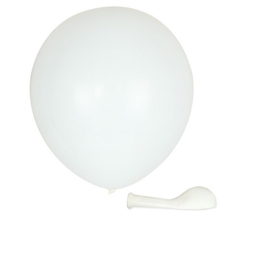 Large View 10pcs - 25cm (10")  Pastel Balloons - White