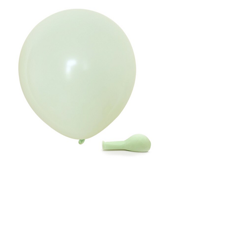 Large View 10pcs - 12cm (5")  Pastel Balloons - Green