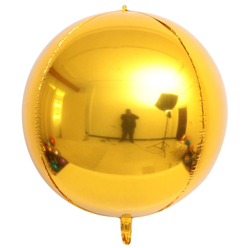 Large View 25cm - 4d Foil Balloon - Gold