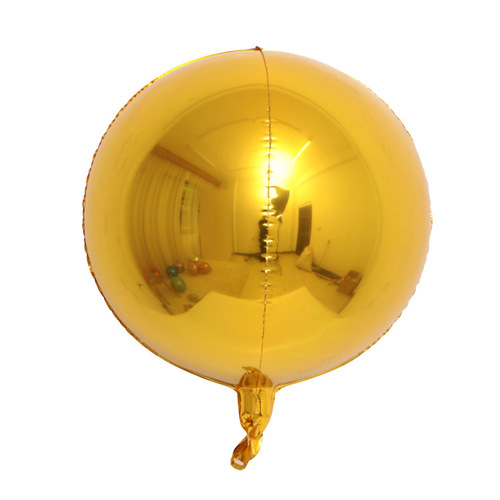 Large View 38cm - 4d Foil Balloon - Gold