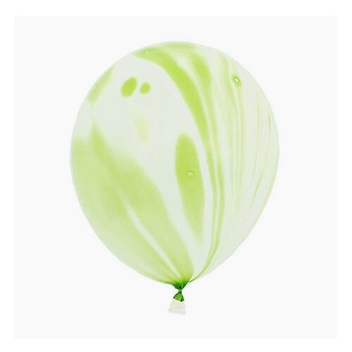 Large View 10pcs - 25cm (10")  Marble/TieDie Balloon - Green