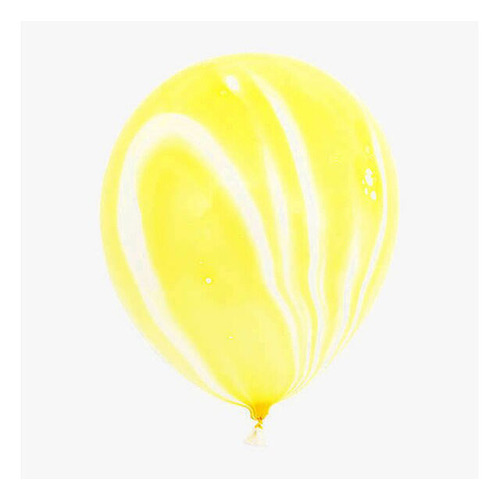 Large View 10pcs - 25cm (10")  Marble/TieDie Balloon - Yellow