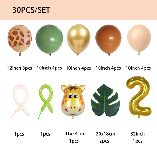 Large View 30pcs - 2nd Safari Themed Birthday Set