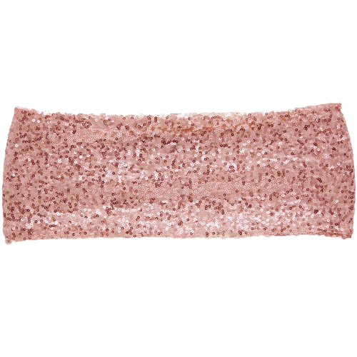 Large View Sequin Chair Band - Rose Gold