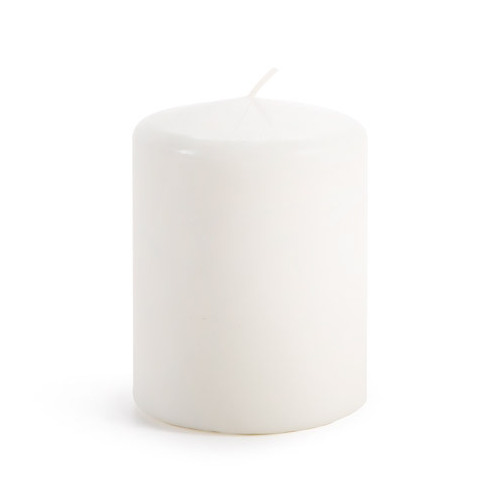 Large View 10cm White Pillar Candle Wax