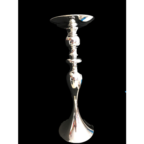 Large View 50cm Silver Metal Candelabra 