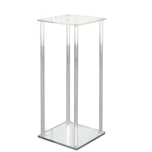 Large View 60cm Clear Acrylic Plinth Centerpiece/Riser