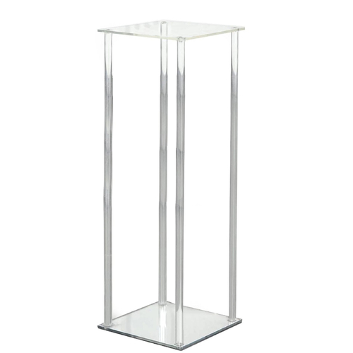 Large View 80cm Clear Acrylic Plinth Centerpiece/Riser