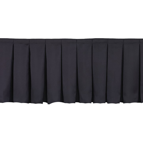 Large View 30cm High Black Stage Skirting - 6m